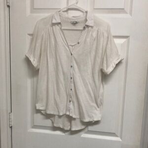 Lucky Brand Cream Relaxed Button Down Shirt